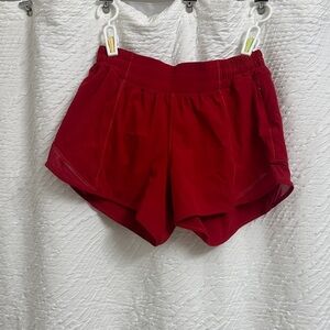 lululemon athletica Vibrant Red Athletic Shorts